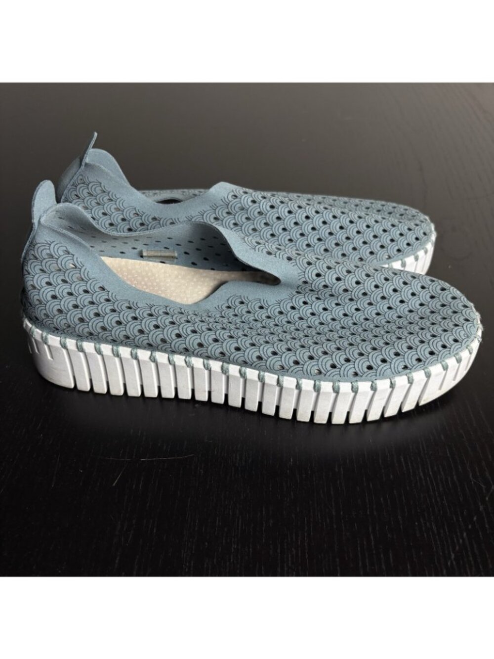 ILSE JACOBSEN Womens Size 38/US 7.5-8 Blue Tulip Platform Sneaker Shoes - Picture 6 of 9